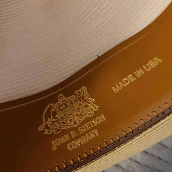 Stetson Andover Florentine Milan braid hat Ivory Conjiac Vintage never worn - Picture 12 of 12